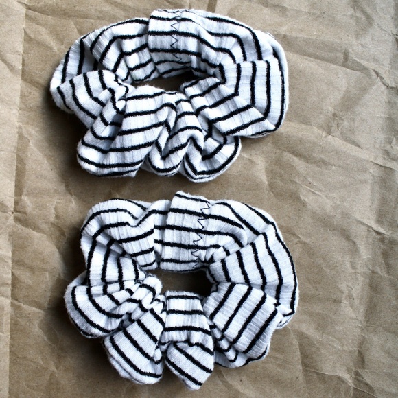 FOUR HANDMADE UPCYCLED SCRUNCHIES - Picture 2 of 5